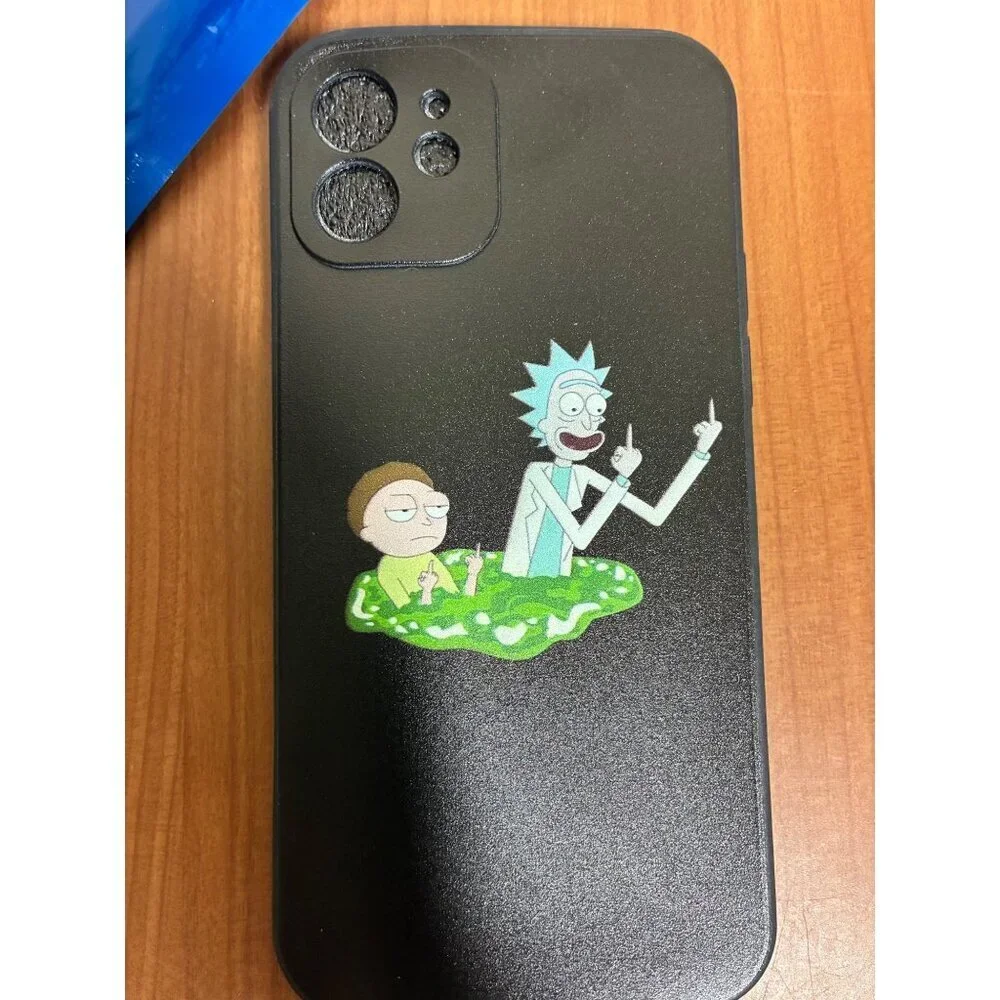 Rick & Morty Cell Phone Case For iPhone 12 Black BC10